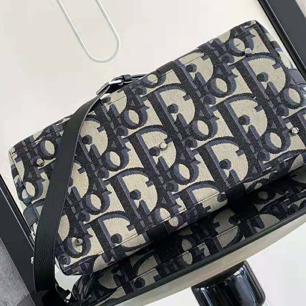 Dior Men Weekender 50 Bag Beige and Black Maxi Dior Oblique Jacquard - image 5
