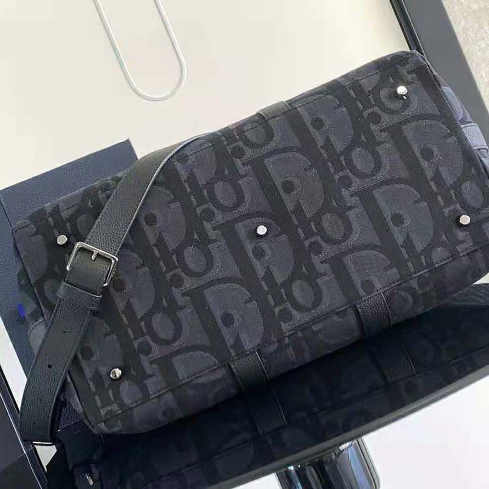 Dior Men Weekender 50 Bag Black Maxi Dior Oblique Jacquard - image 5