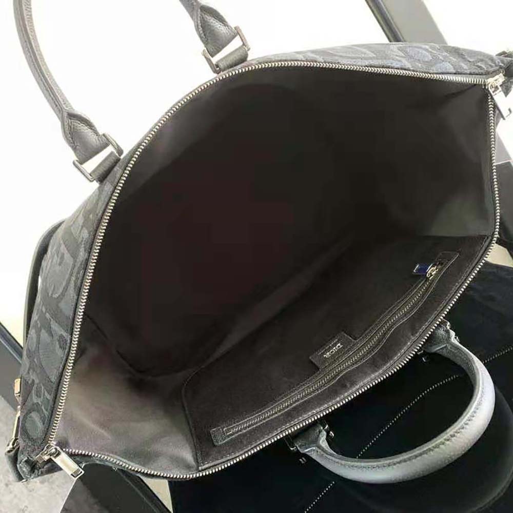 Dior Men Weekender 50 Bag Black Maxi Dior Oblique Jacquard - image 10
