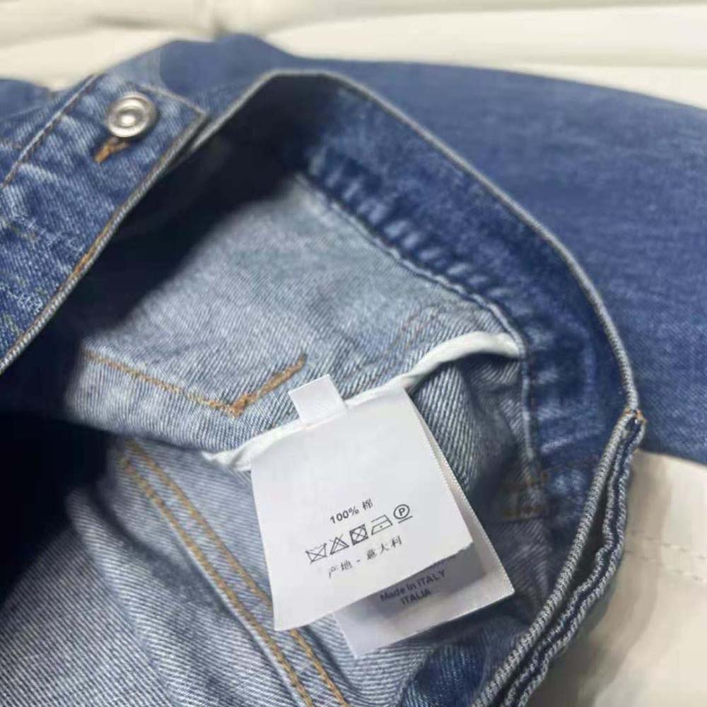 Dior Women Cropped Jacket Blue Stonewashed Cotton Denim - image 9