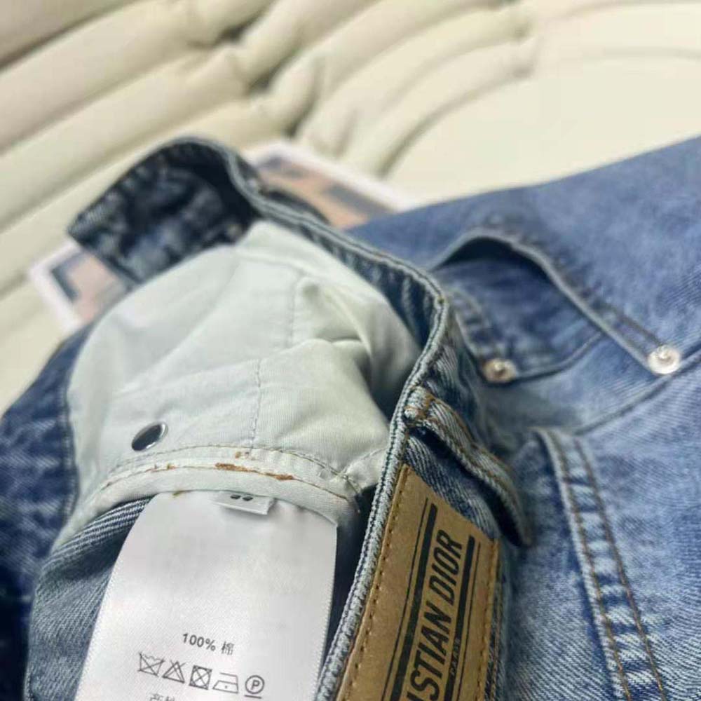 Dior Women Flared Miniskirt Blue Stonewashed Cotton Denim - image 8