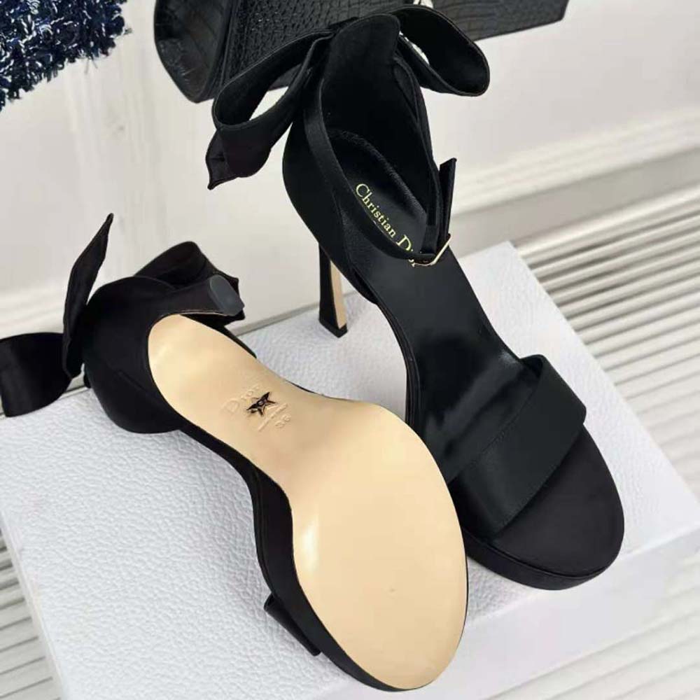 Dior Women Mlle Dior Heeled Sandal Black Satin - image 10