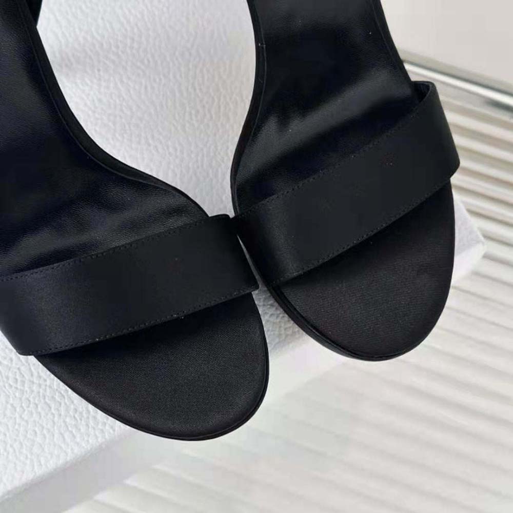 Dior Women Mlle Dior Heeled Sandal Black Satin - image 8