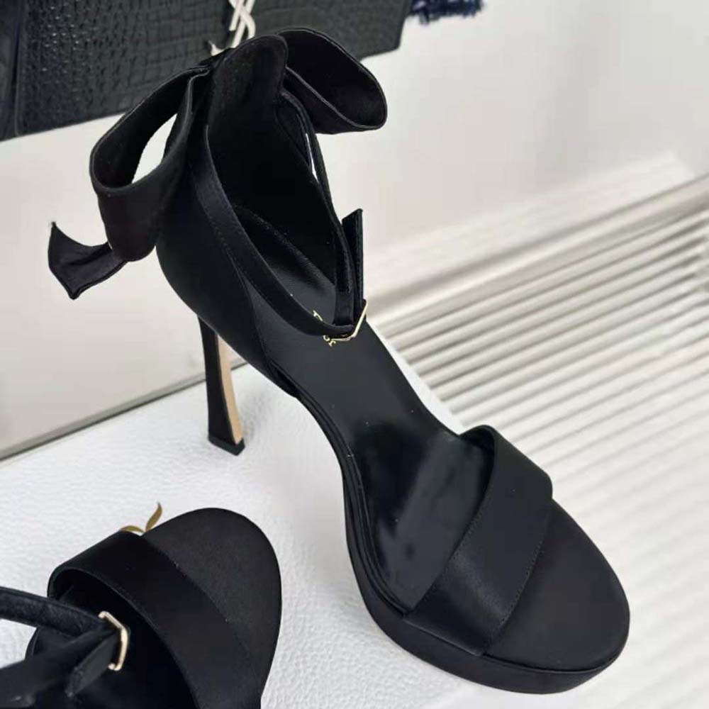 Dior Women Mlle Dior Heeled Sandal Black Satin - image 6