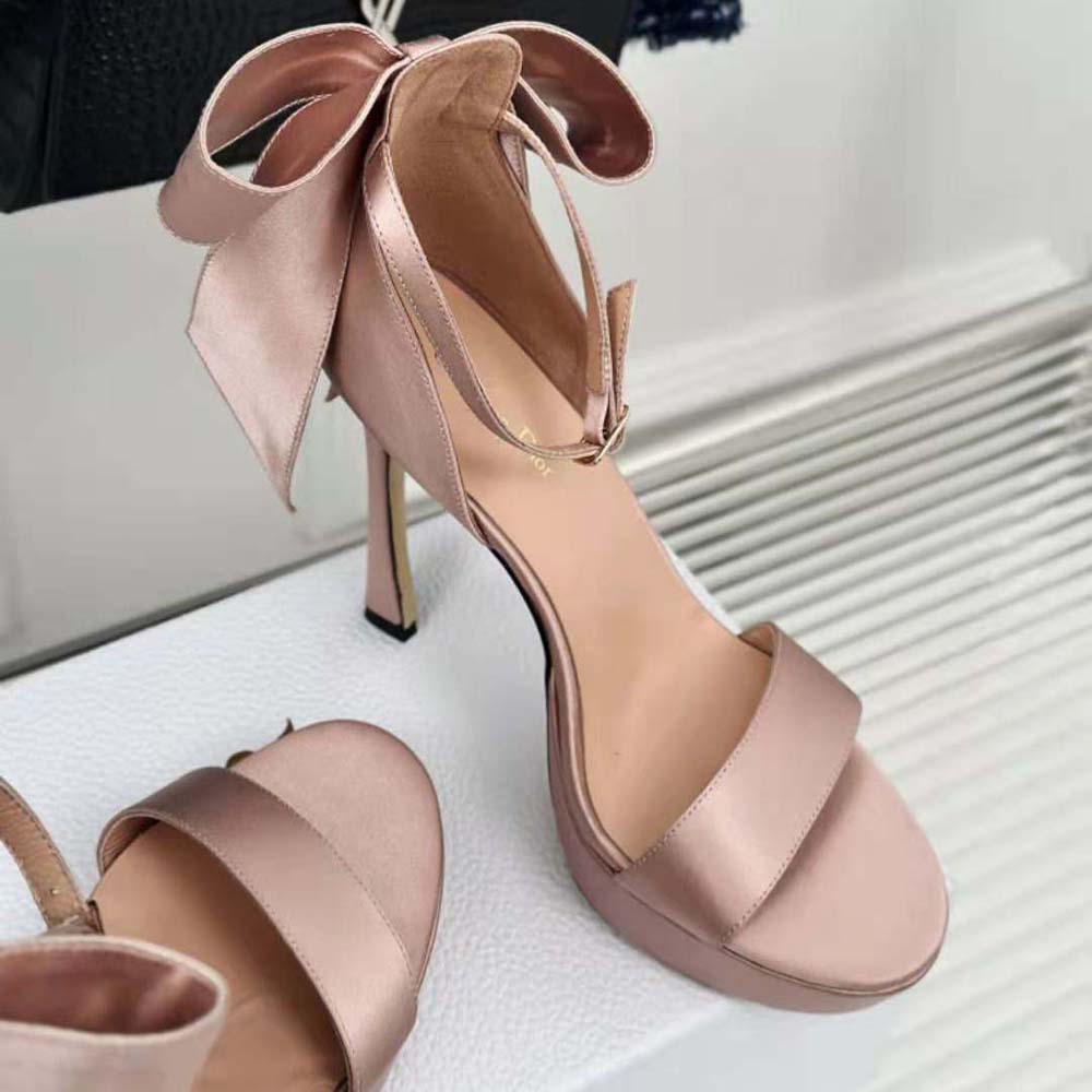 Dior Women Mlle Dior Heeled Sandal Rose Des Vents Satin - image 8