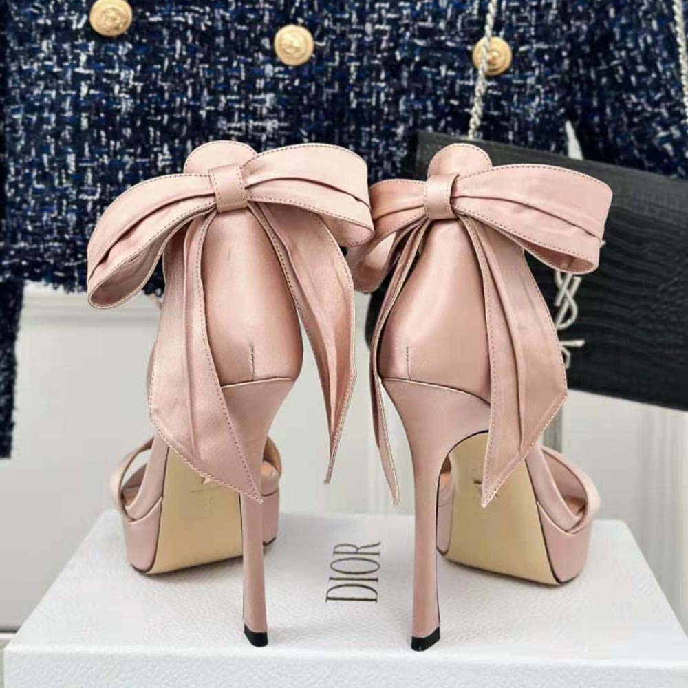 Dior Women Mlle Dior Heeled Sandal Rose Des Vents Satin - image 5