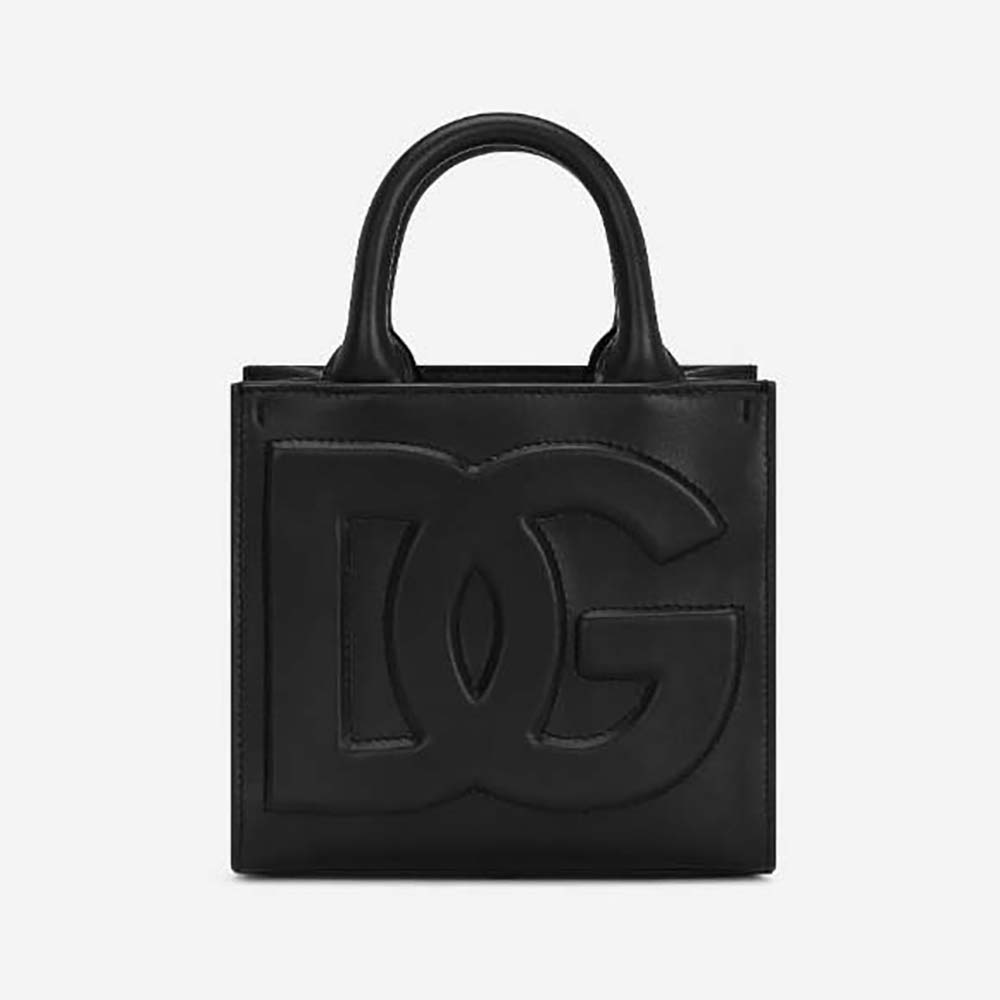 Front view of Dolce Gabbana D&G Women DG Daily Mini Shopper-Black