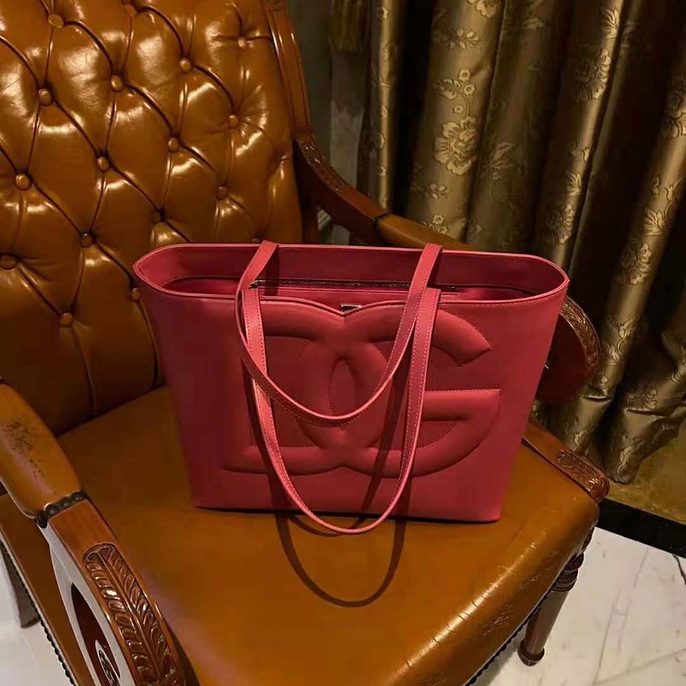 Dolce Gabbana D&G Women Small Calfskin DG Logo Bag Shopper-Pink - image 5