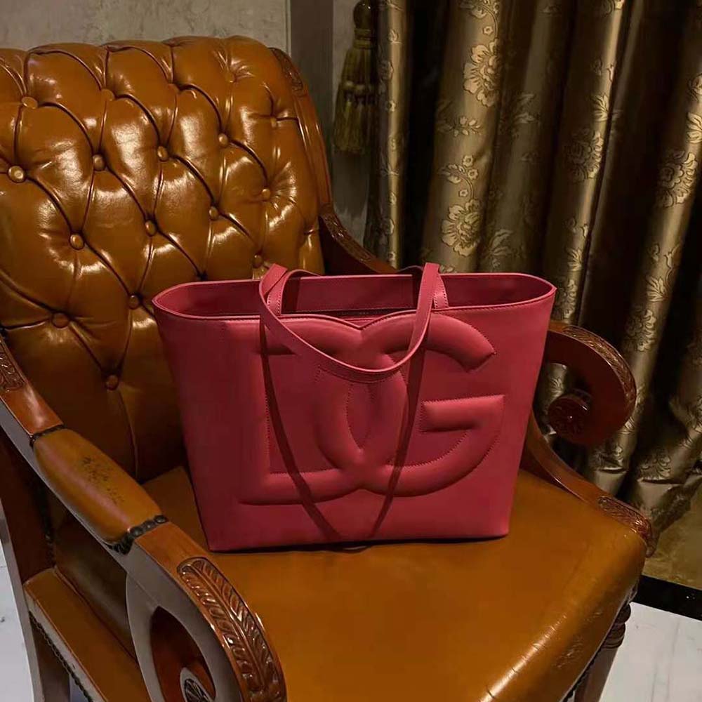 Dolce Gabbana D&G Women Small Calfskin DG Logo Bag Shopper-Pink - image 4