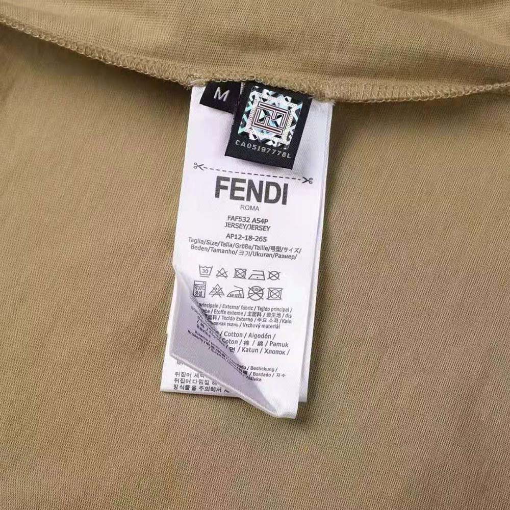 Fendi Men Beige Jersey T-shirt-FY1257APM4F0QA1 - image 7