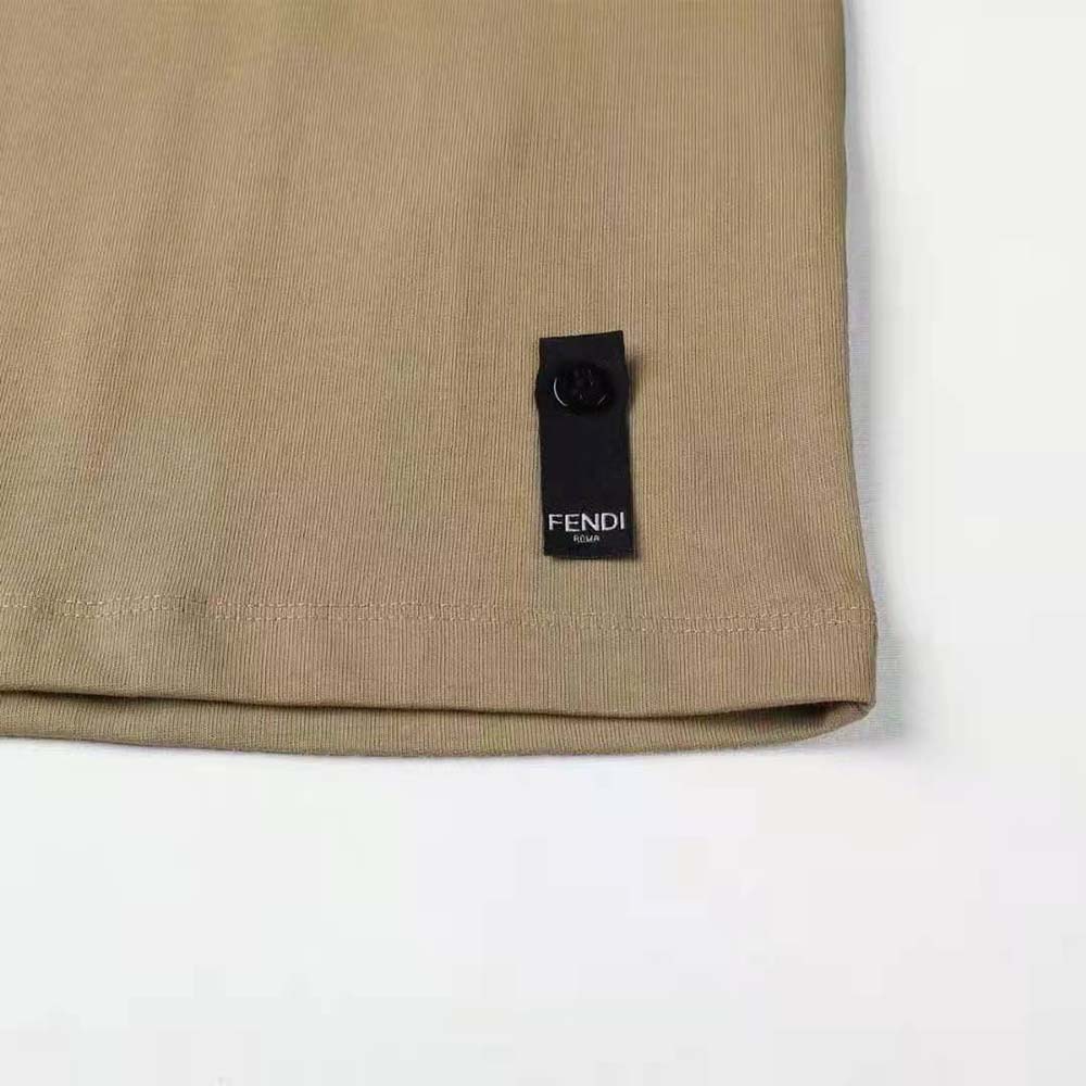 Fendi Men Beige Jersey T-shirt-FY1257APM4F0QA1 - image 4