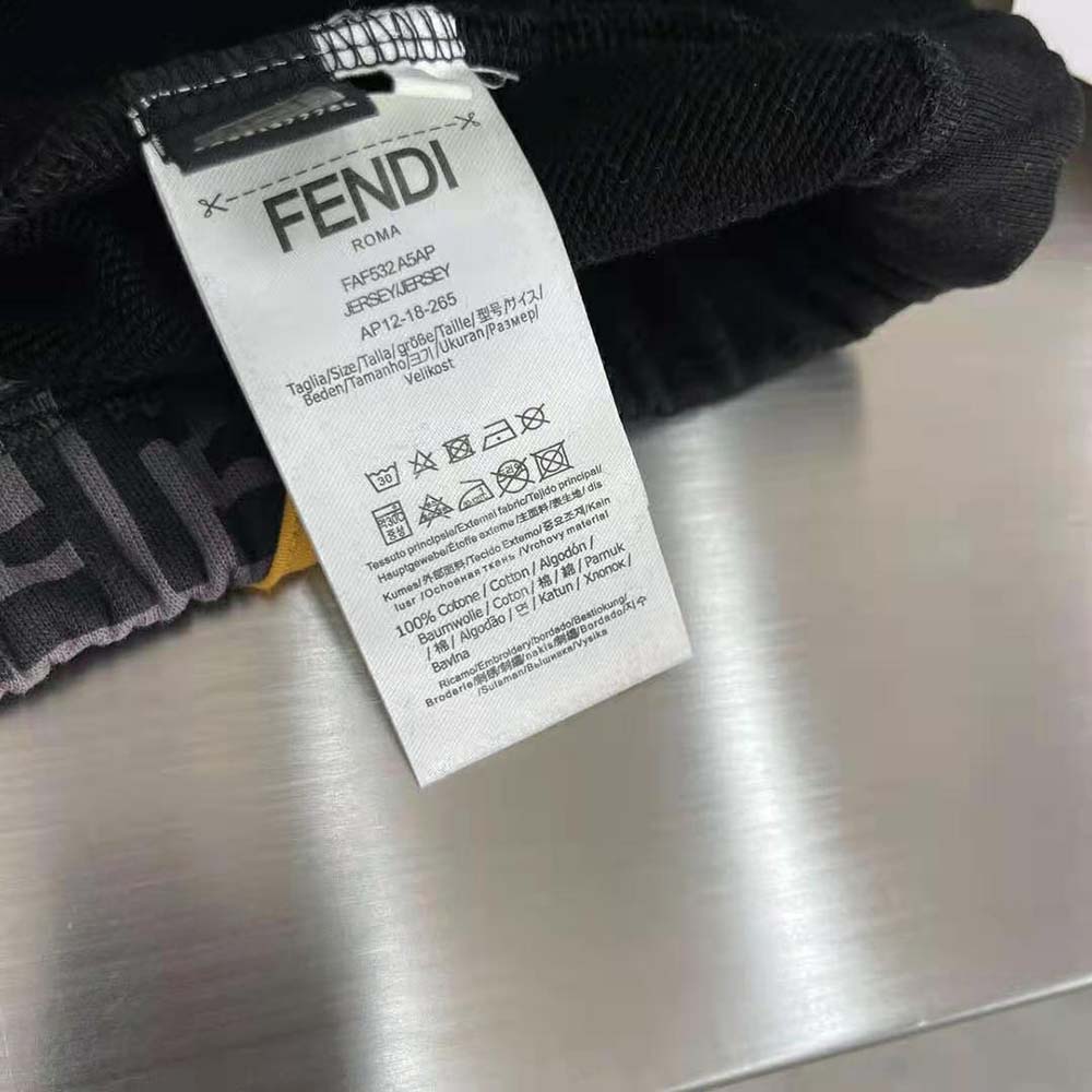 Fendi Men Black Jersey Sweatshirt-FAF681AN67F1KRX - image 9