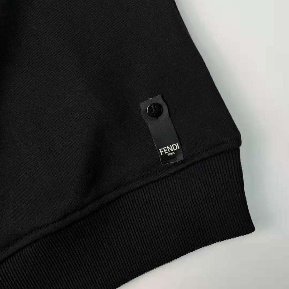 Fendi Men Black Jersey Sweatshirt-FY0178AQJ9F0QA1 - image 6