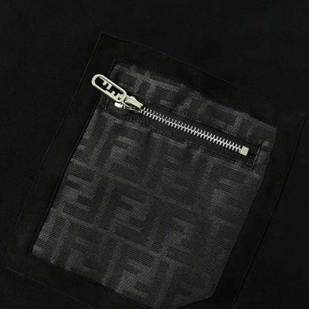 Fendi Men Black Jersey Sweatshirt-FY3938APN0F0QA1 - image 9