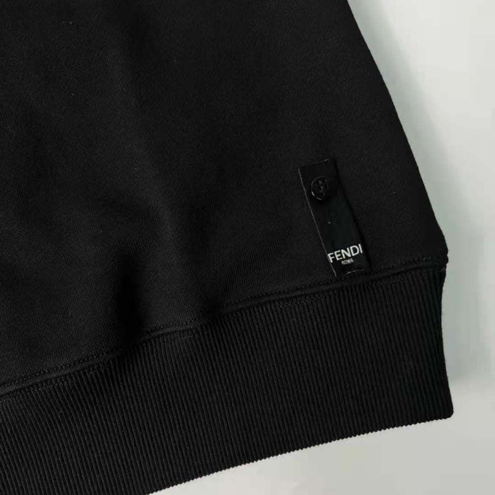 Fendi Men Black Jersey Sweatshirt-FY3938APN0F0QA1 - image 6