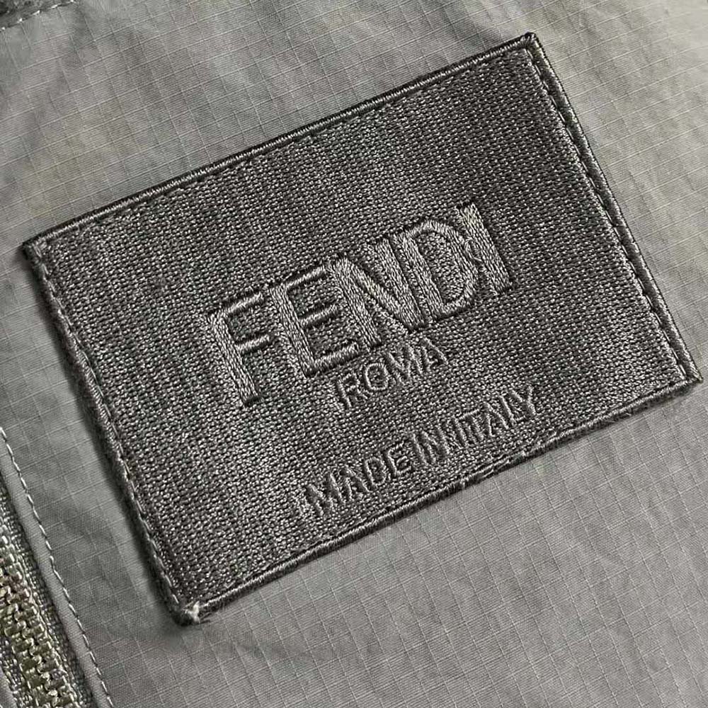 Fendi Men Blouson Gray Teddy Sweatshirt-FW1288AQMNF1MU3 - image 8