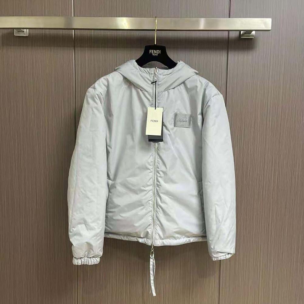 Fendi Men Down Jacket White Nylon Down-FAA919AQNJF1N6G - image 4