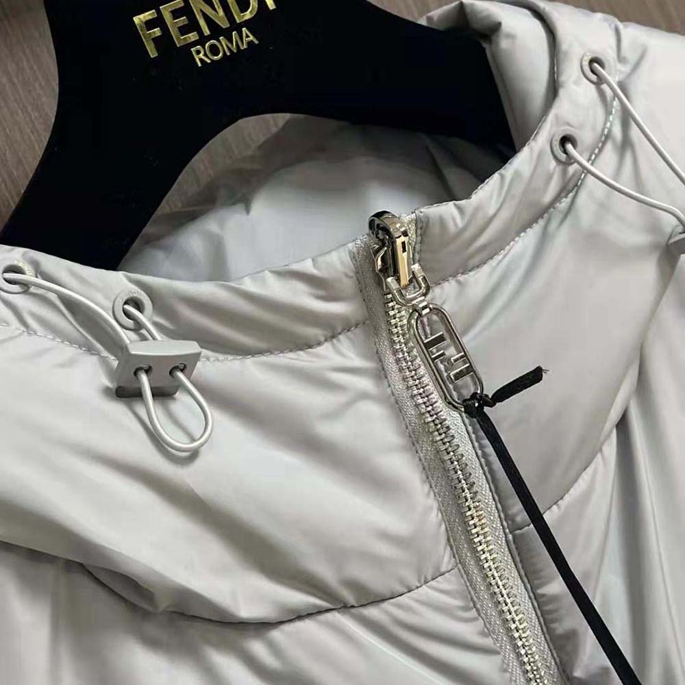 Fendi Men Down Jacket White Nylon Down-FAA919AQNJF1N6G - image 6
