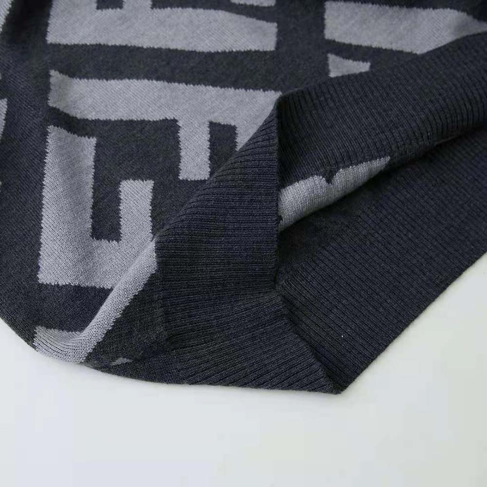 Fendi Men Gray Wool Sweater-FZX091APJKF1ML0 - image 6