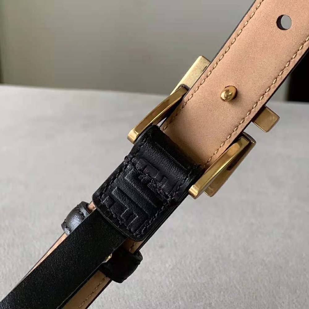 Fendi Women FF Belt Black Leather-8C0648AQ1VF04TX - image 5