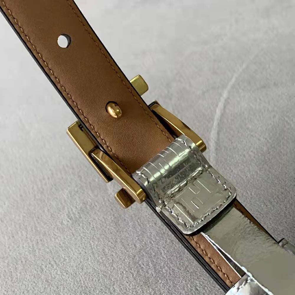 Fendi Women FF Belt Silver Leather-8C0648AQ1VF04TX - image 7