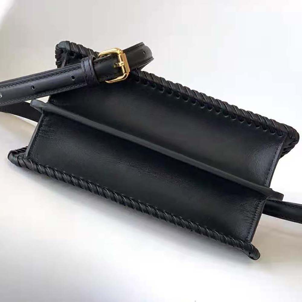 Fendi Women Peekaboo ISeeU Petite Black Padded Calfskin Leather Bag - image 5