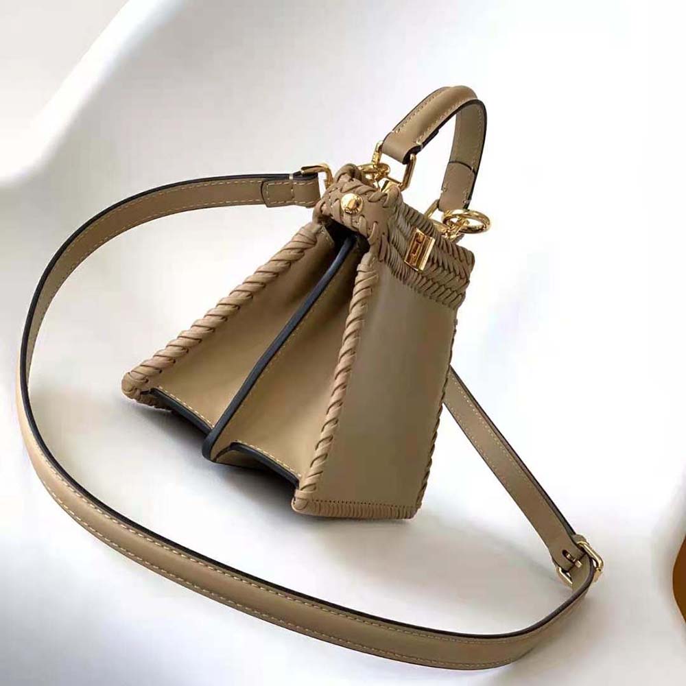 Fendi Women Peekaboo ISeeU Petite Brown Padded Calfskin Leather Bag - image 4