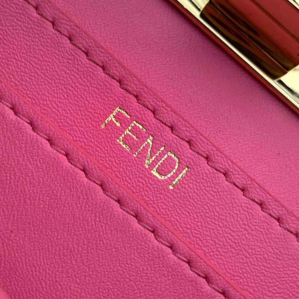 Fendi Women Peekaboo ISeeU Petite Pink Padded Calfskin Leather Bag - image 9