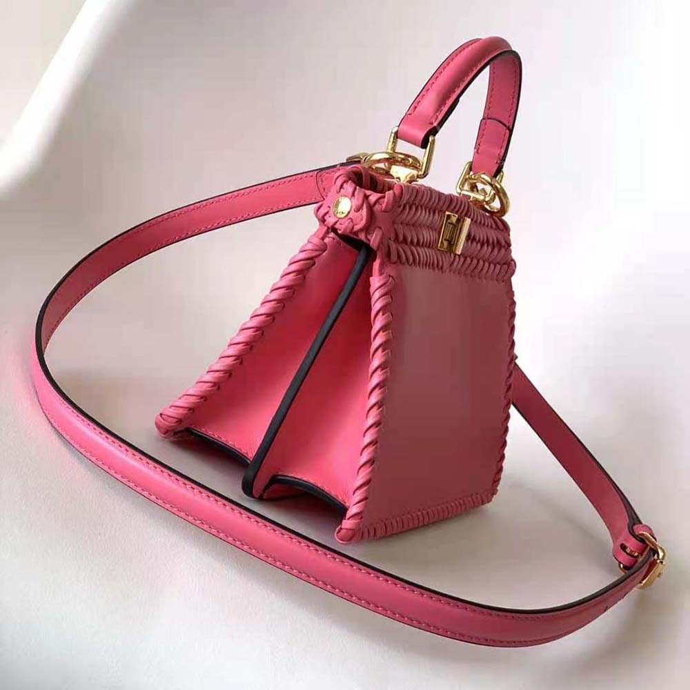 Fendi Women Peekaboo ISeeU Petite Pink Padded Calfskin Leather Bag - image 4
