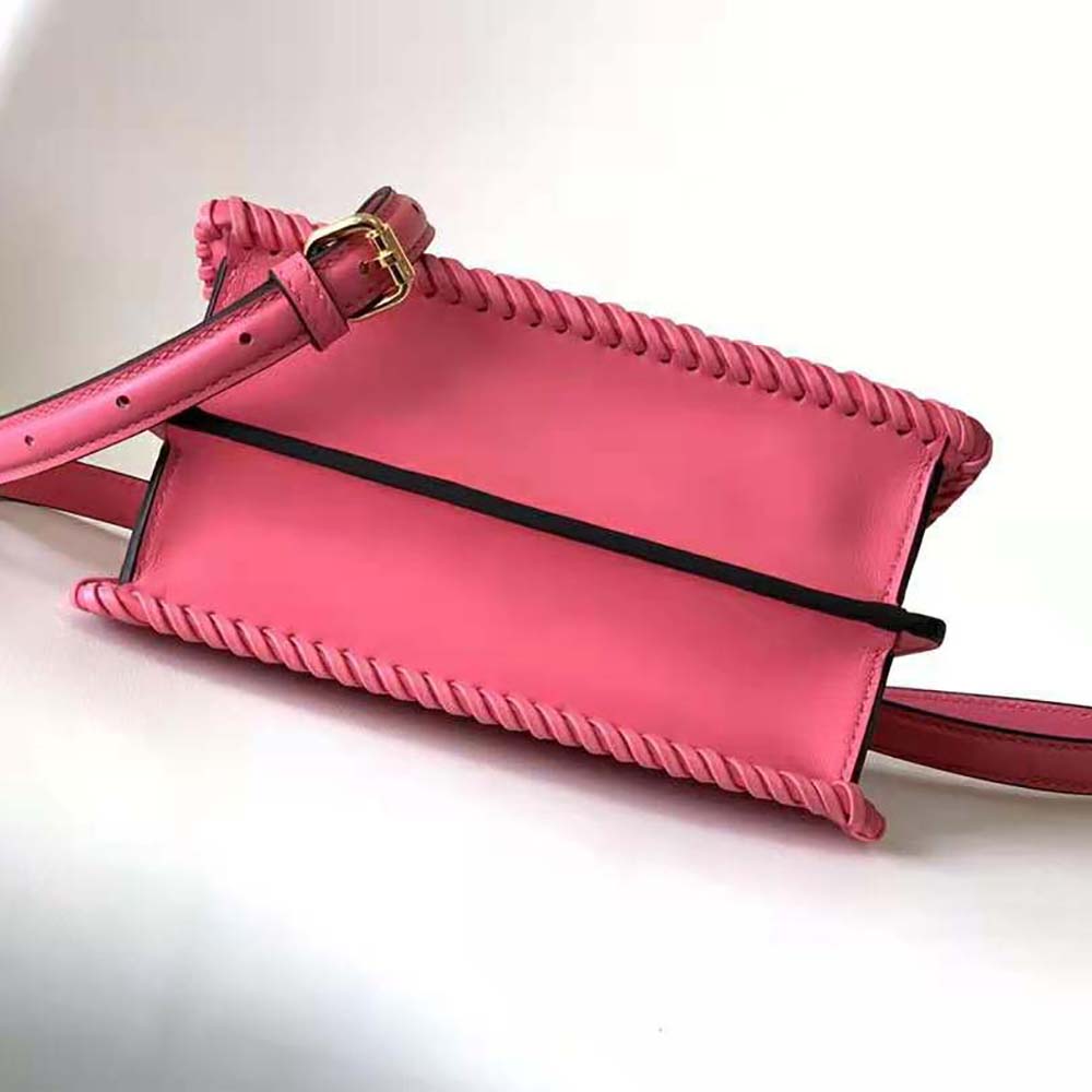 Fendi Women Peekaboo ISeeU Petite Pink Padded Calfskin Leather Bag - image 5
