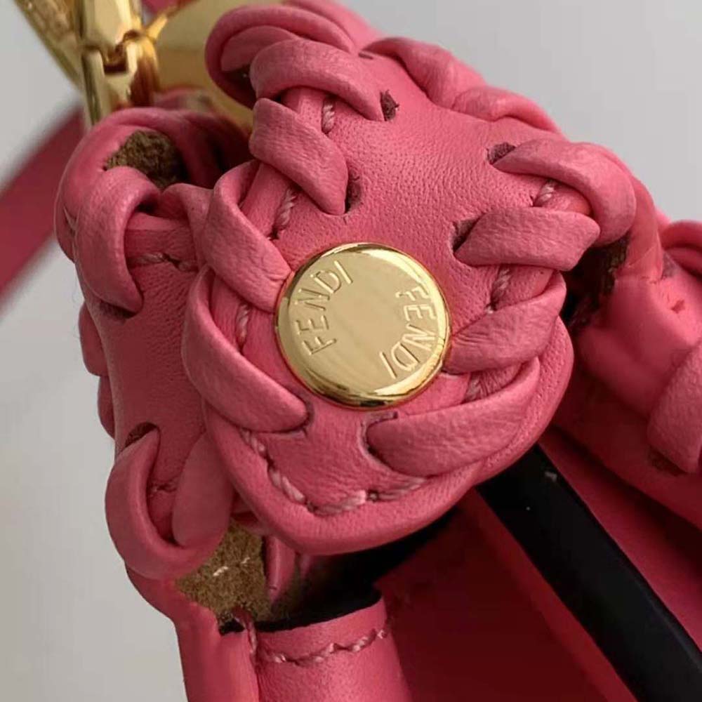 Fendi Women Peekaboo ISeeU Petite Pink Padded Calfskin Leather Bag - image 7