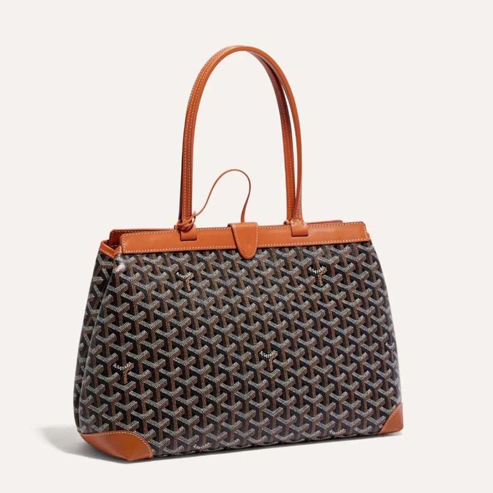 Front view of Goyard Women Bellechasse Biaude PM Bag-Tan handbag