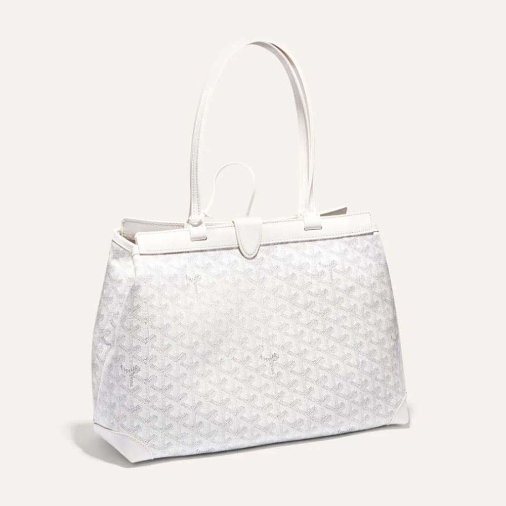 Front view of Goyard Women Bellechasse Biaude PM Bag-White
