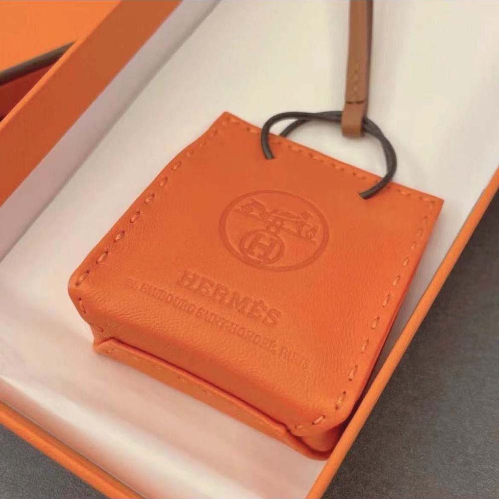 Hermes Orange Bag Charm - image 5