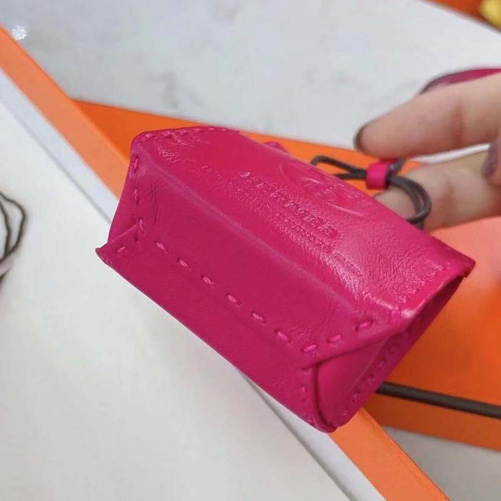 Hermes Pink Bag Charm - image 4
