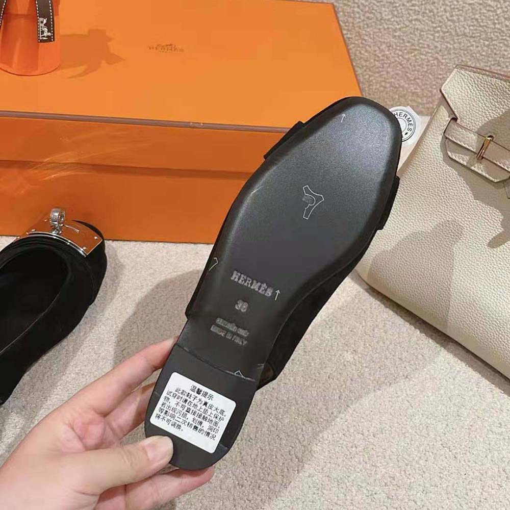 Hermes Women Innocente Slingback in Goatskin-Black H241157Z - image 10