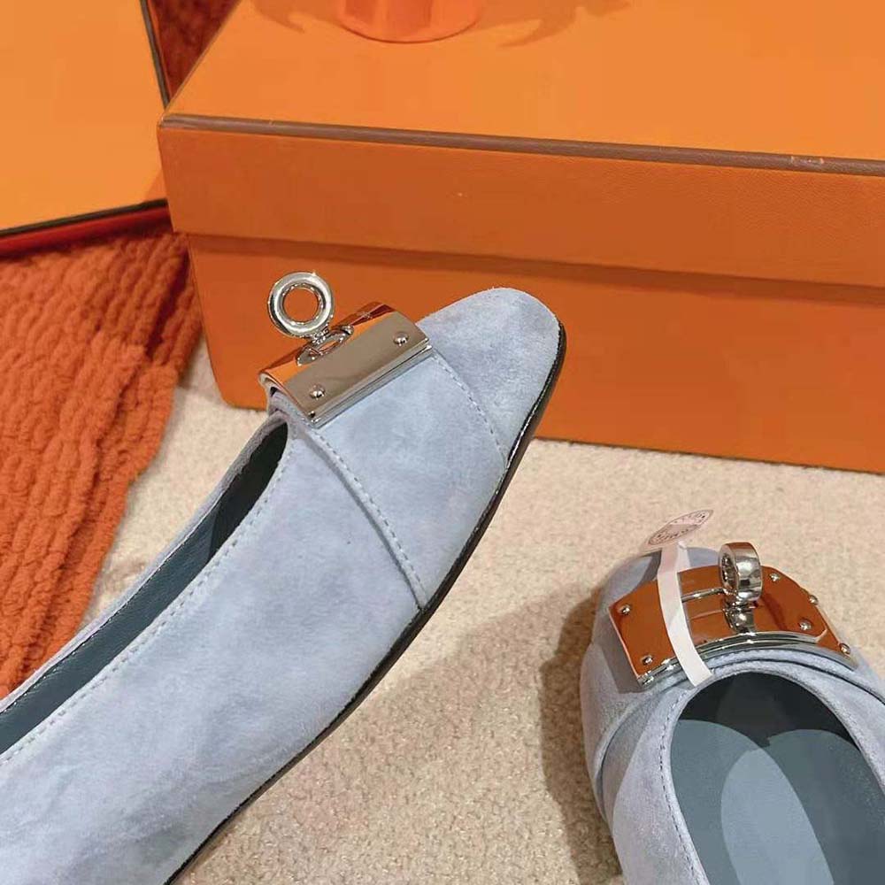 Hermes Women Innocente Slingback in Suede Goatskin-H241158Z - image 8
