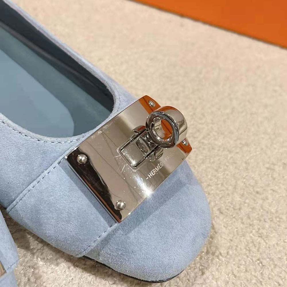 Hermes Women Innocente Slingback in Suede Goatskin-H241158Z - image 10