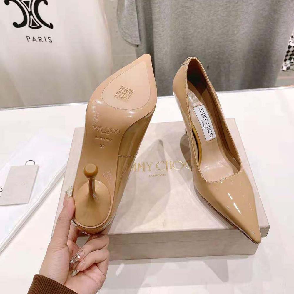 Jimmy Choo Women Ixia 95 Biscuit Patent Leather Pumps-IXIA95PAT - image 10