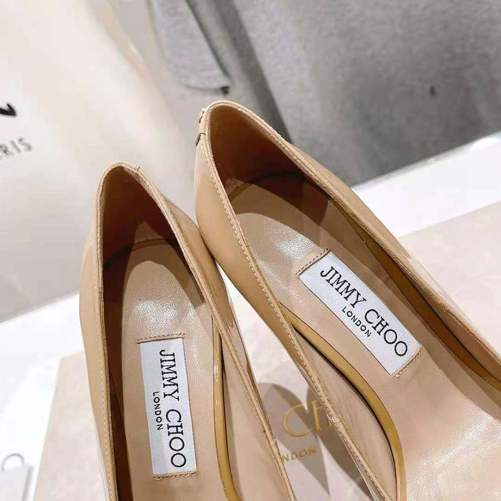 Jimmy Choo Women Ixia 95 Biscuit Patent Leather Pumps-IXIA95PAT - image 7