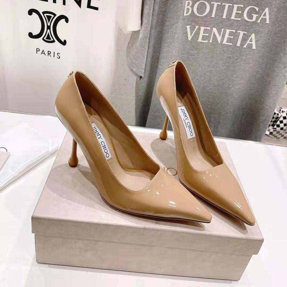 Rear view showing heel height of Jimmy Choo Women Ixia 95 pumps