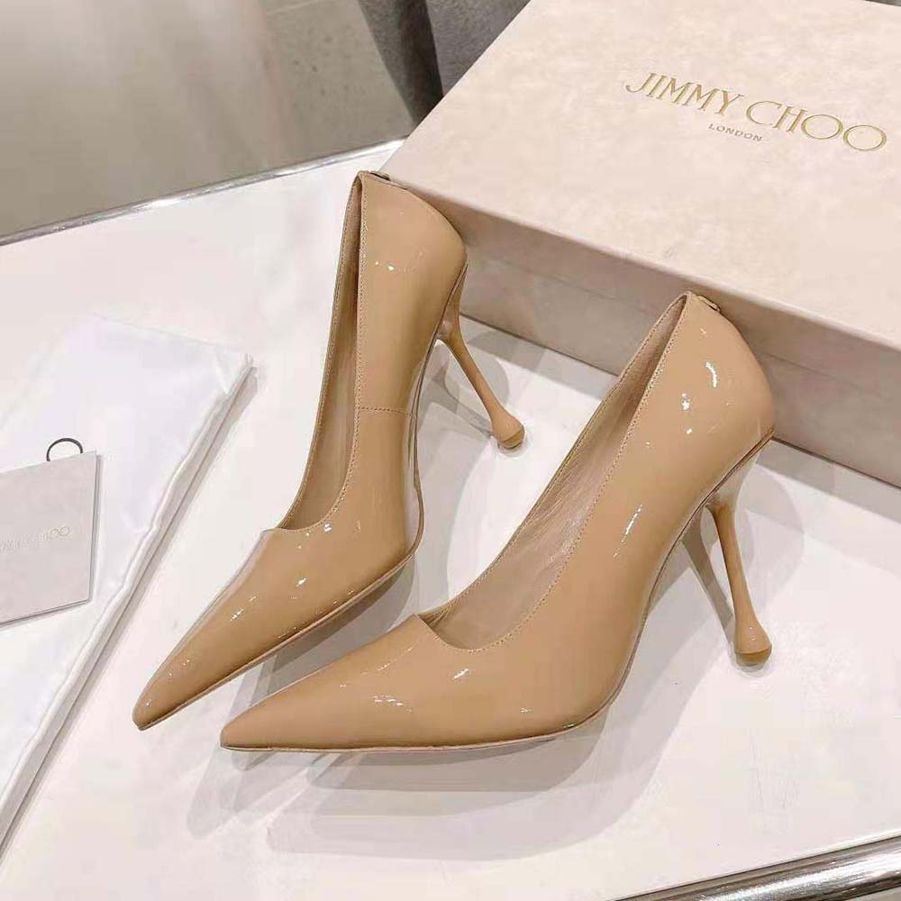 Jimmy Choo Women Ixia 95 Biscuit Patent Leather Pumps-IXIA95PAT - image 5