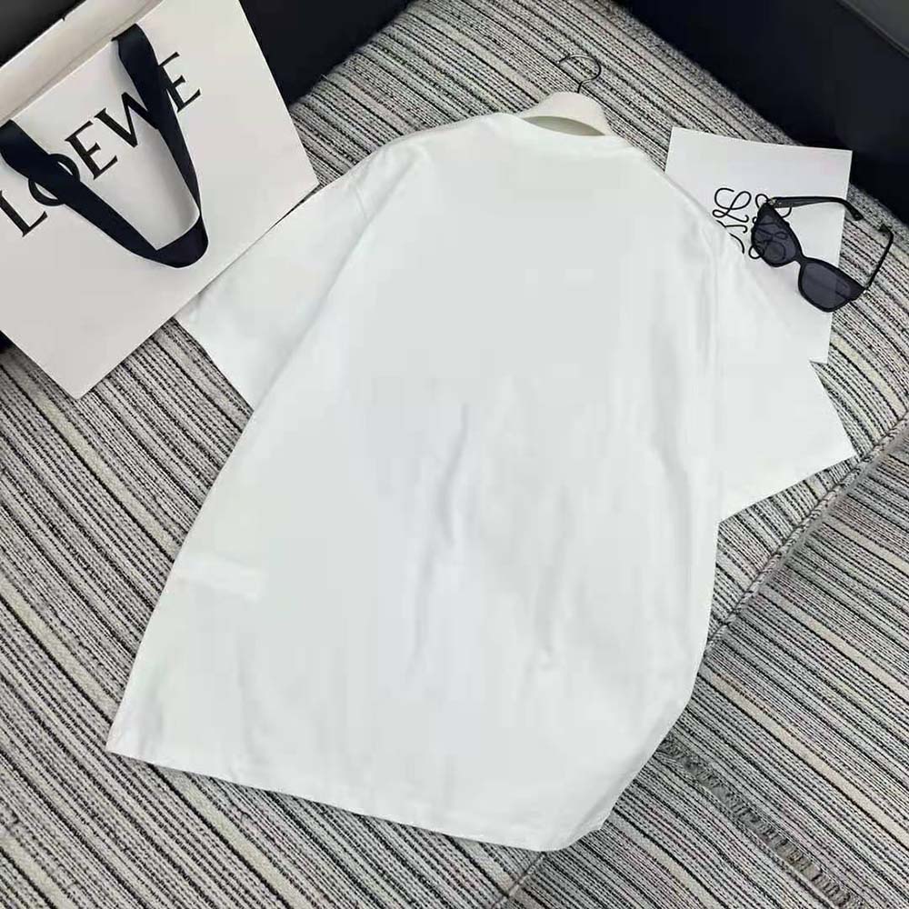 Side profile showing relaxed fit of Loewe Women Loose Fit T-shirt