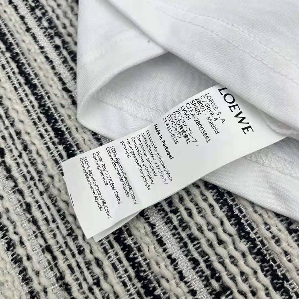 Loewe Women Loose Fit T-shirt in Cotton-White - image 10