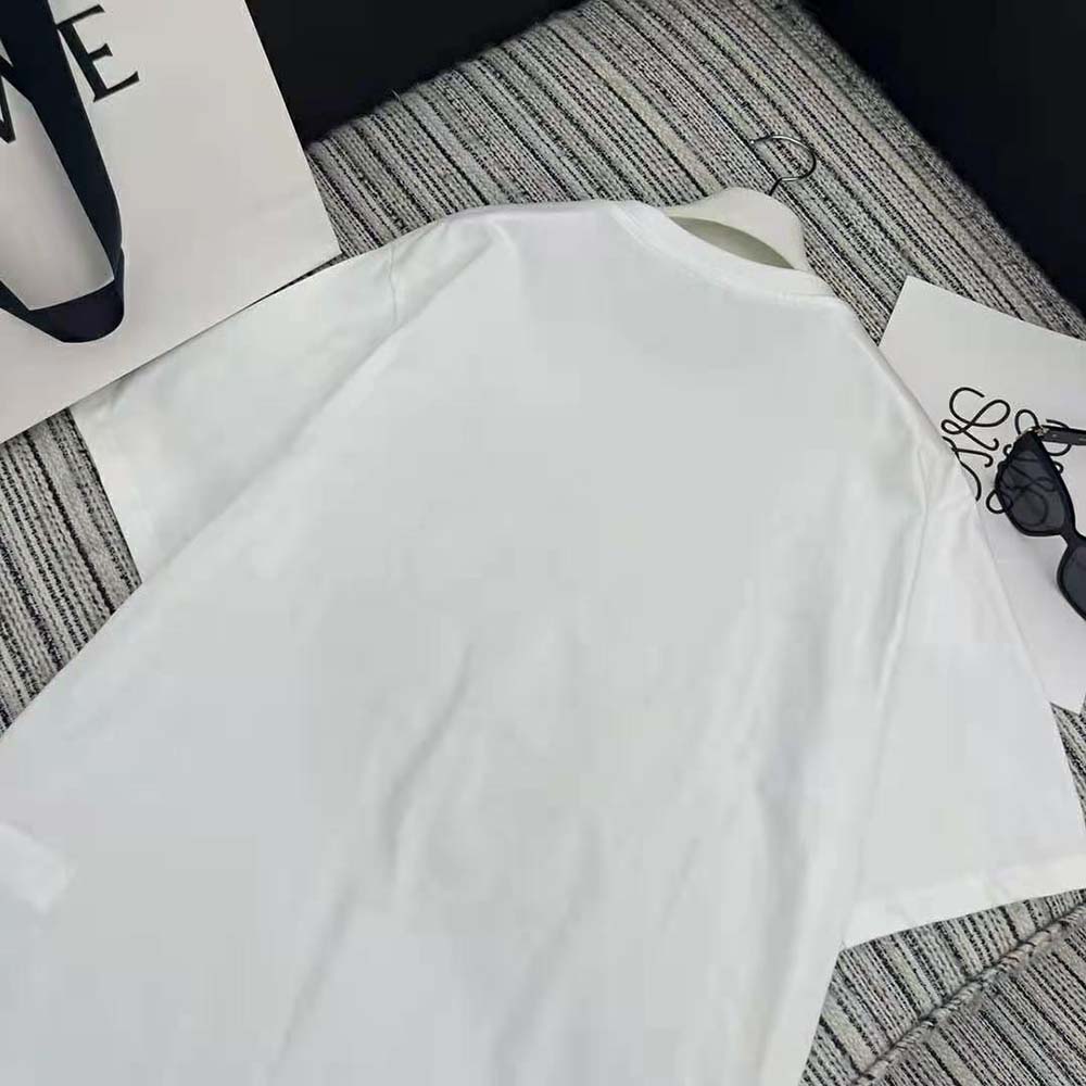 Loewe Women Loose Fit T-shirt in Cotton-White - image 5