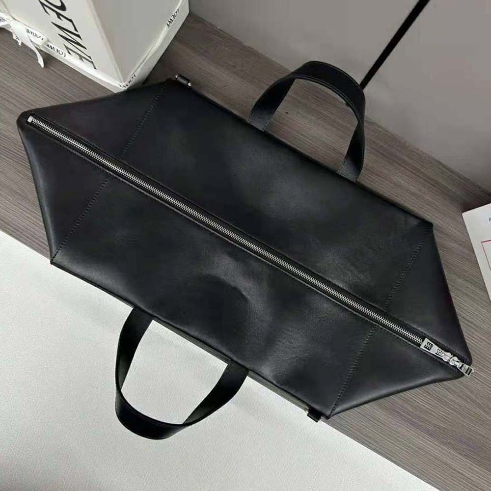 Loewe Men XL Puzzle Fold Tote in Shiny Calfskin-Black - image 6