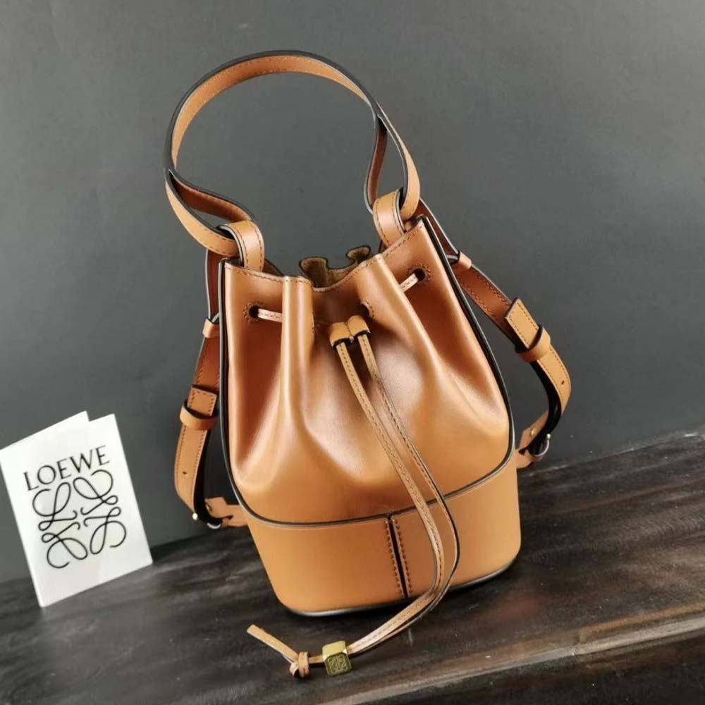 Loewe Women Mini Nano Balloon Bag in Nappa and Calfskin-Brown - image 4