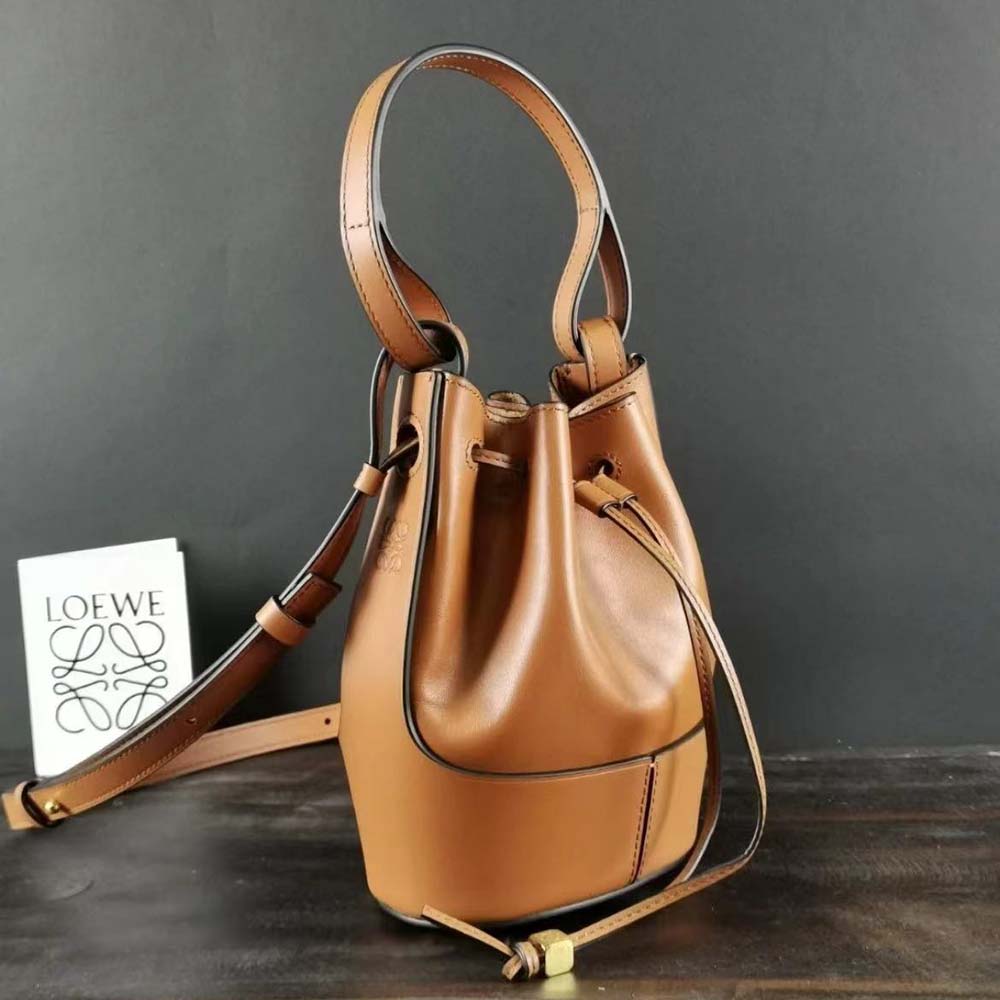 Loewe Women Mini Nano Balloon Bag in Nappa and Calfskin-Brown - image 5