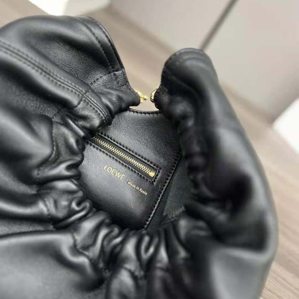 Loewe Women Small Squeeze Bag in Nappa Lambskin-Black - image 9