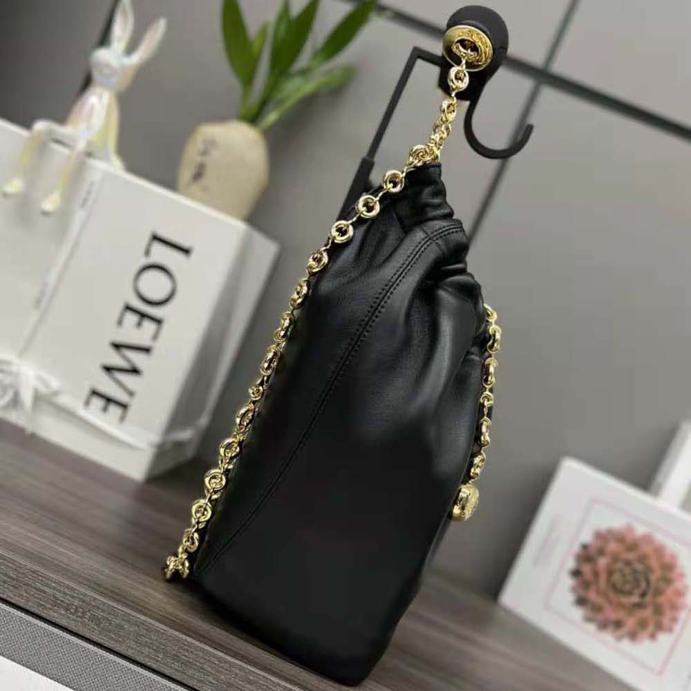 Loewe Women Small Squeeze Bag in Nappa Lambskin-Black - image 4